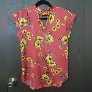 Express Red Floral Women's Blouse